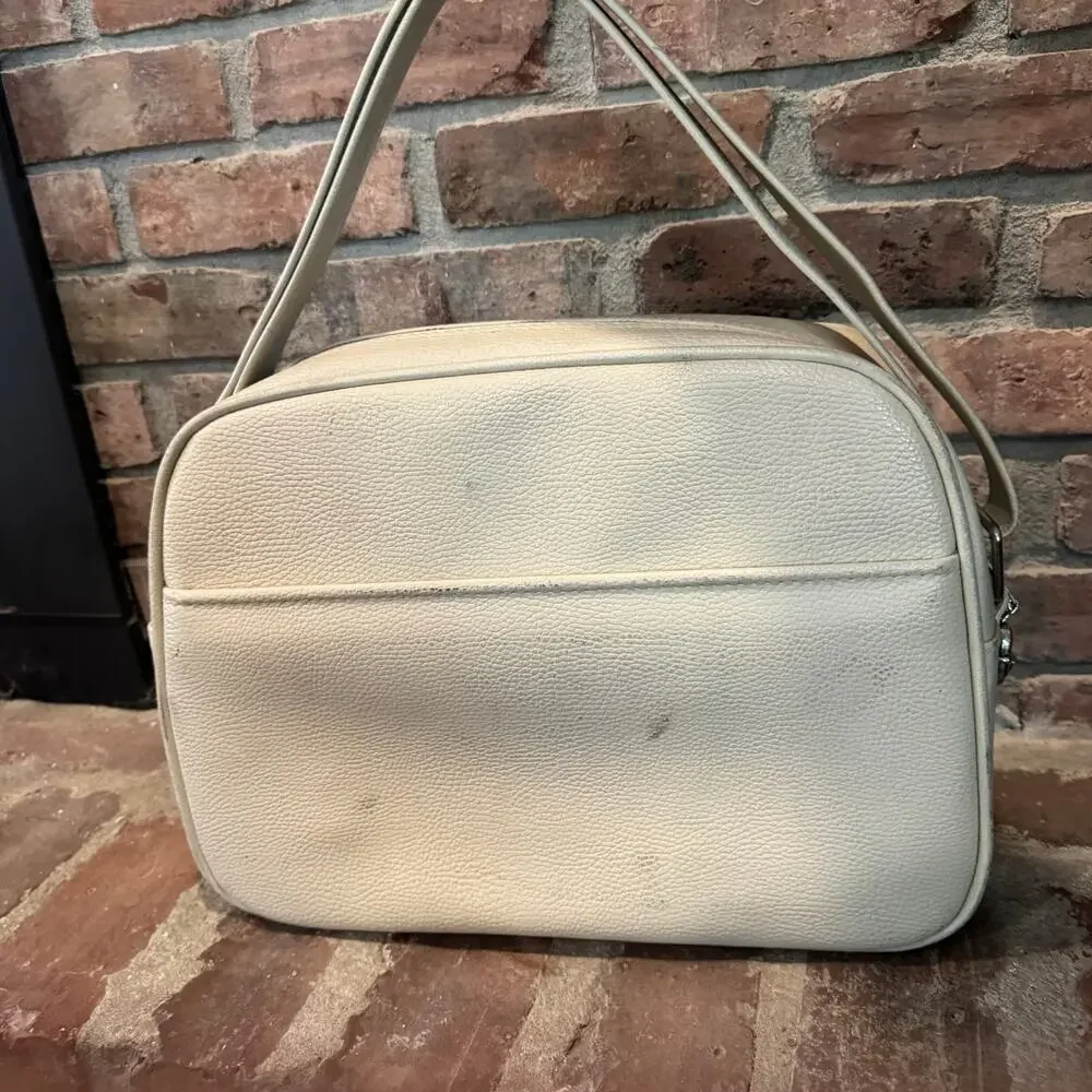 Vintage Cream White Ivory Samsonite JC Penney Carry On Bag Makeup Case - BUB